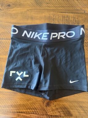 Nike Black Performance Compression Shorts with White RIVAL ATHLETICS logo